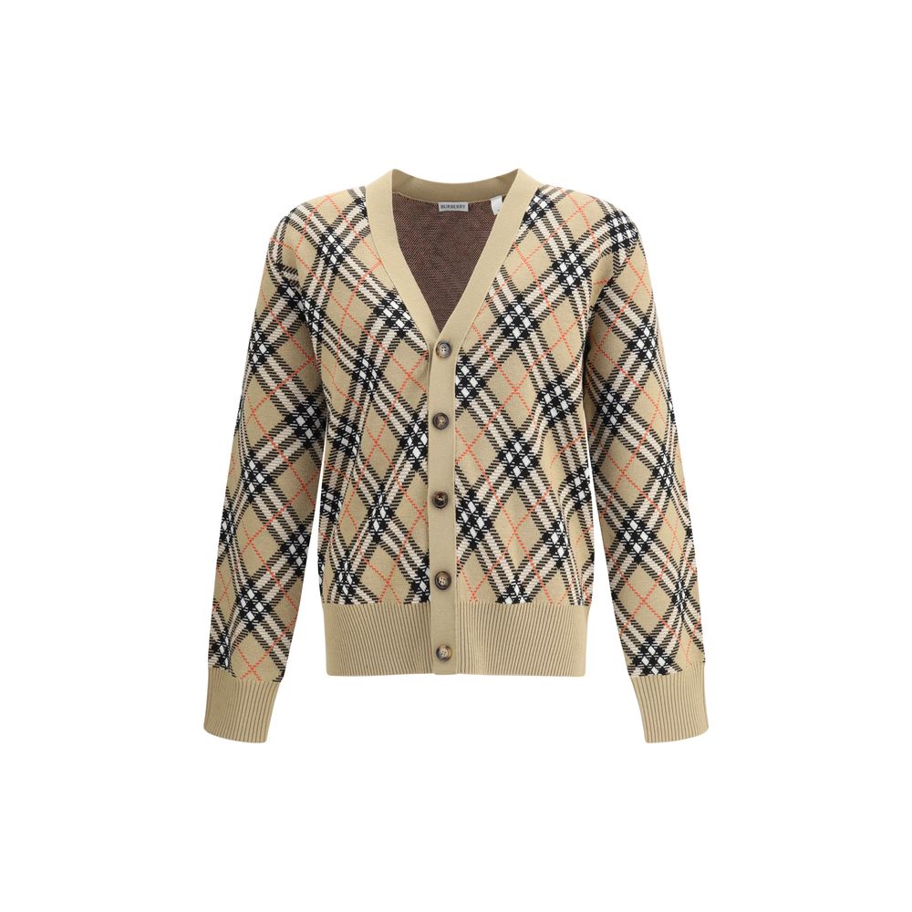 Burberry Archive Check Wool Cardigan