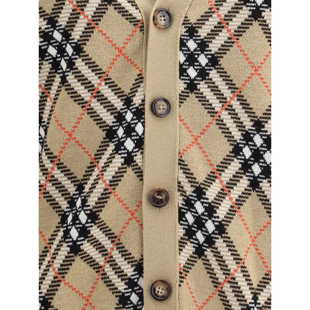 Burberry Archive Check Wool Cardigan