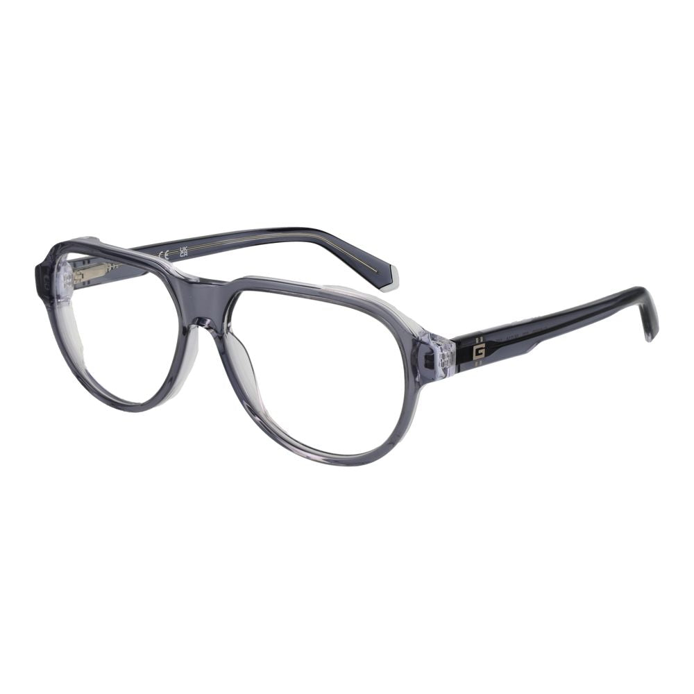 Guess Men's Optical Glasses – Grey Aviator Frame, 56mm