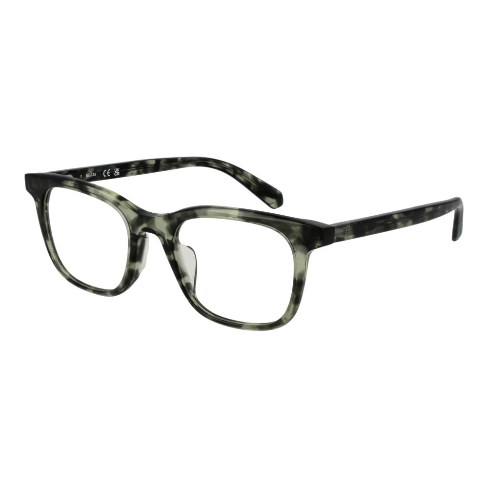 Guess Green Men’s Optical Glasses – Square Full-Rim Frame, 50mm