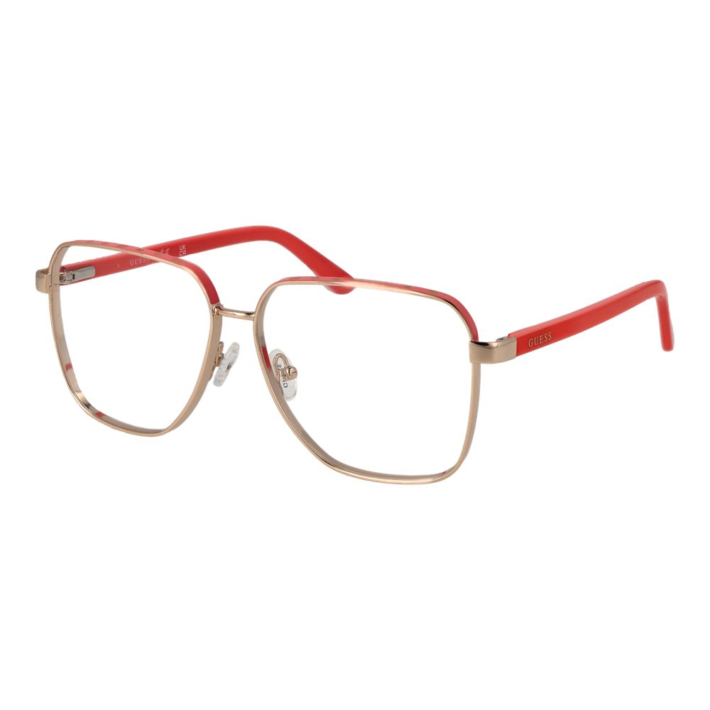 Guess Women’s Optical Frames – Gold Square Full-Rim