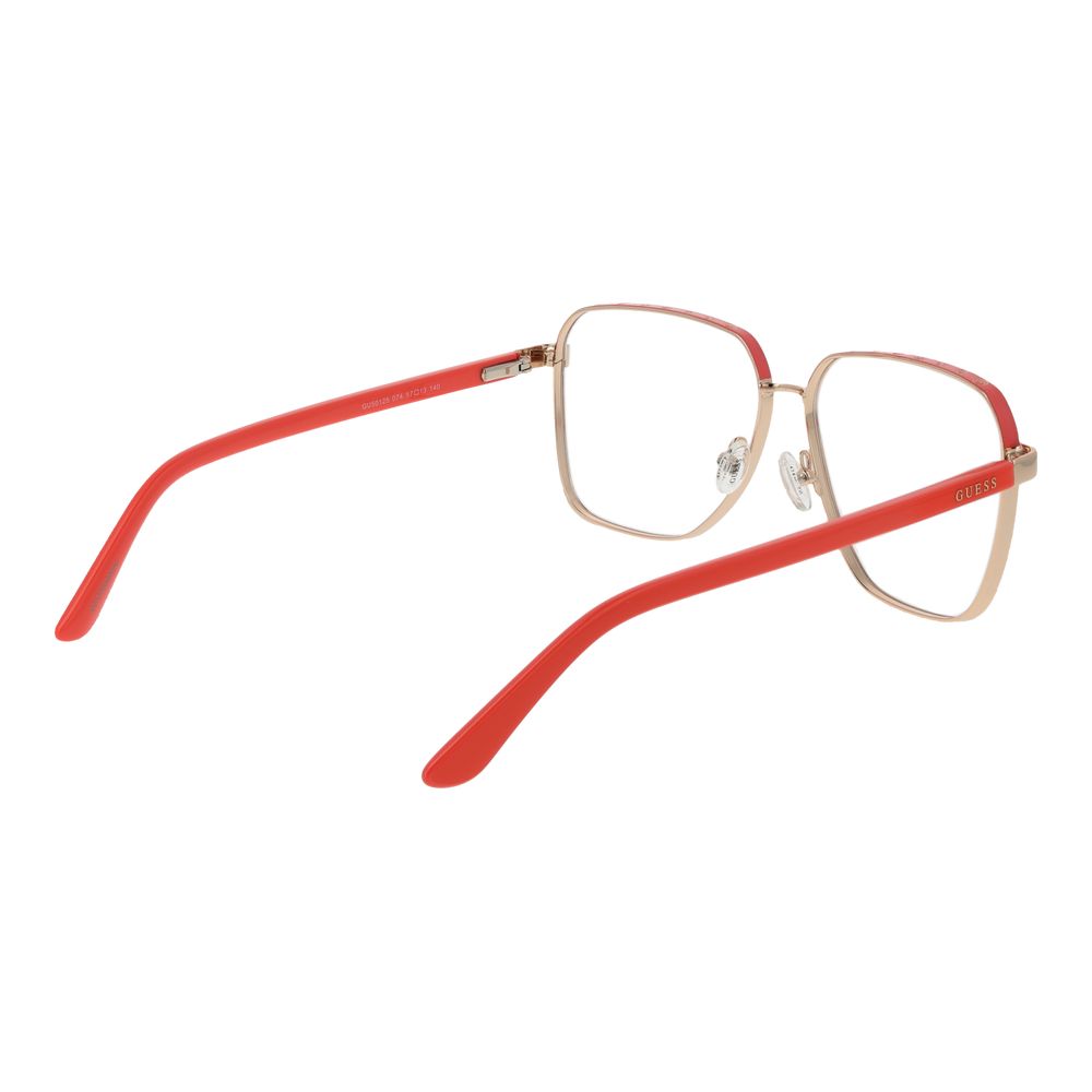 Guess Women’s Optical Frames – Gold Square Full-Rim