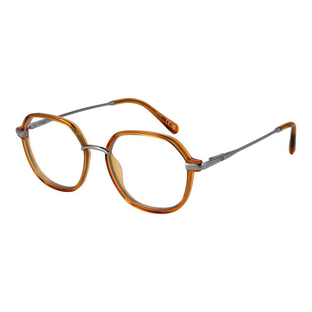 Guess Men’s Optical Glasses – Orange Round Frame, 50mm