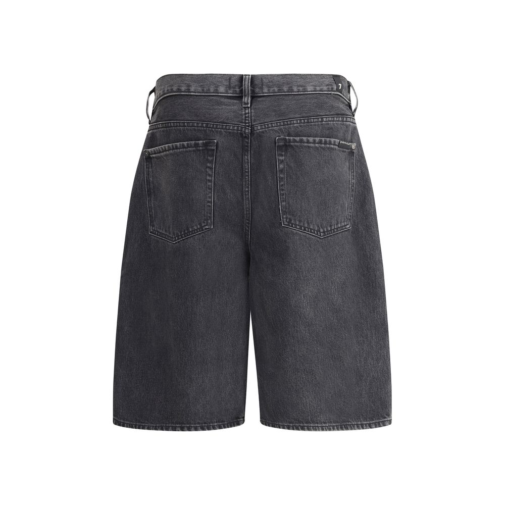 7FOR Denim Caviar Shorts - Modern Wide-Leg Style