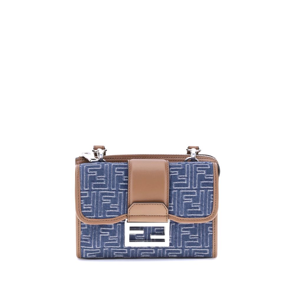Fendi Baguette Denim Shoulder Bag