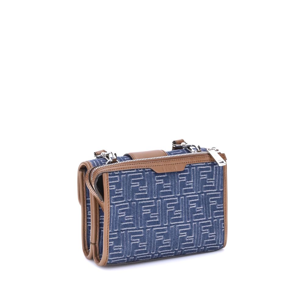 Fendi Baguette Denim Shoulder Bag