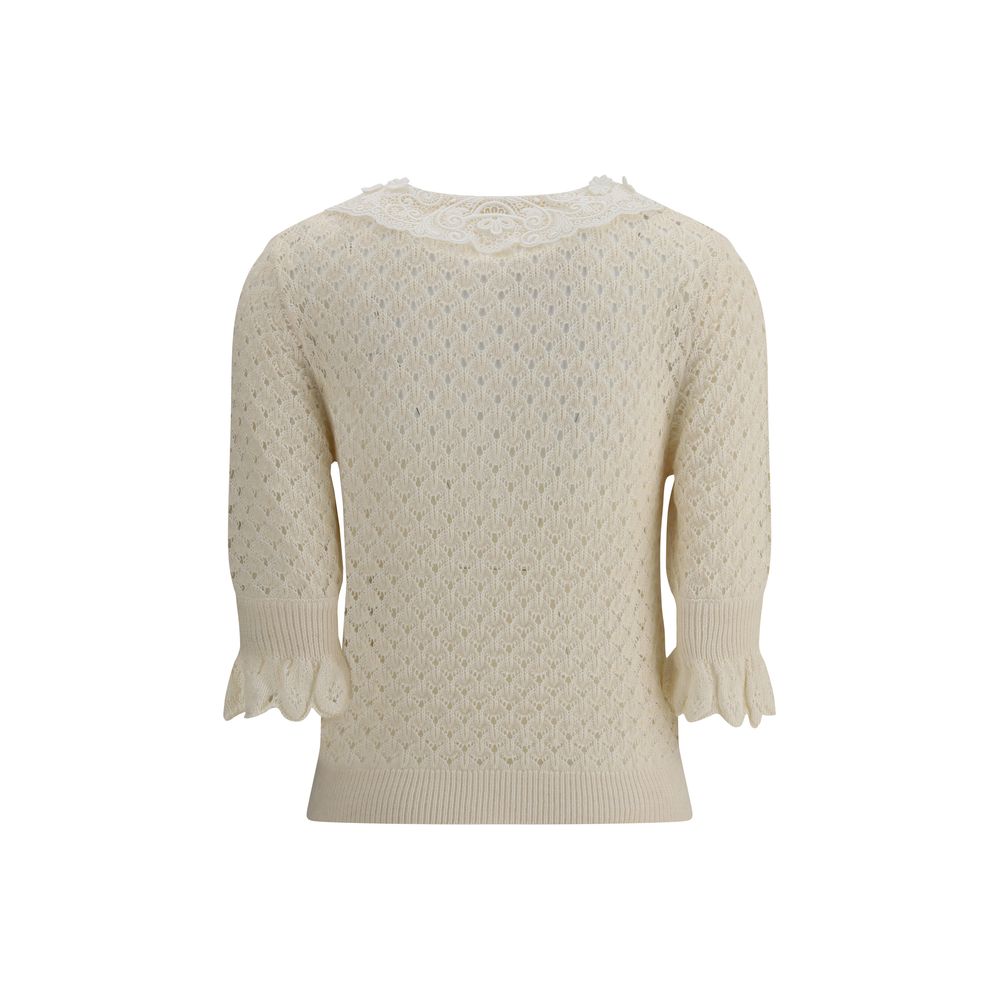 Chloé Sweater with Lace Collar