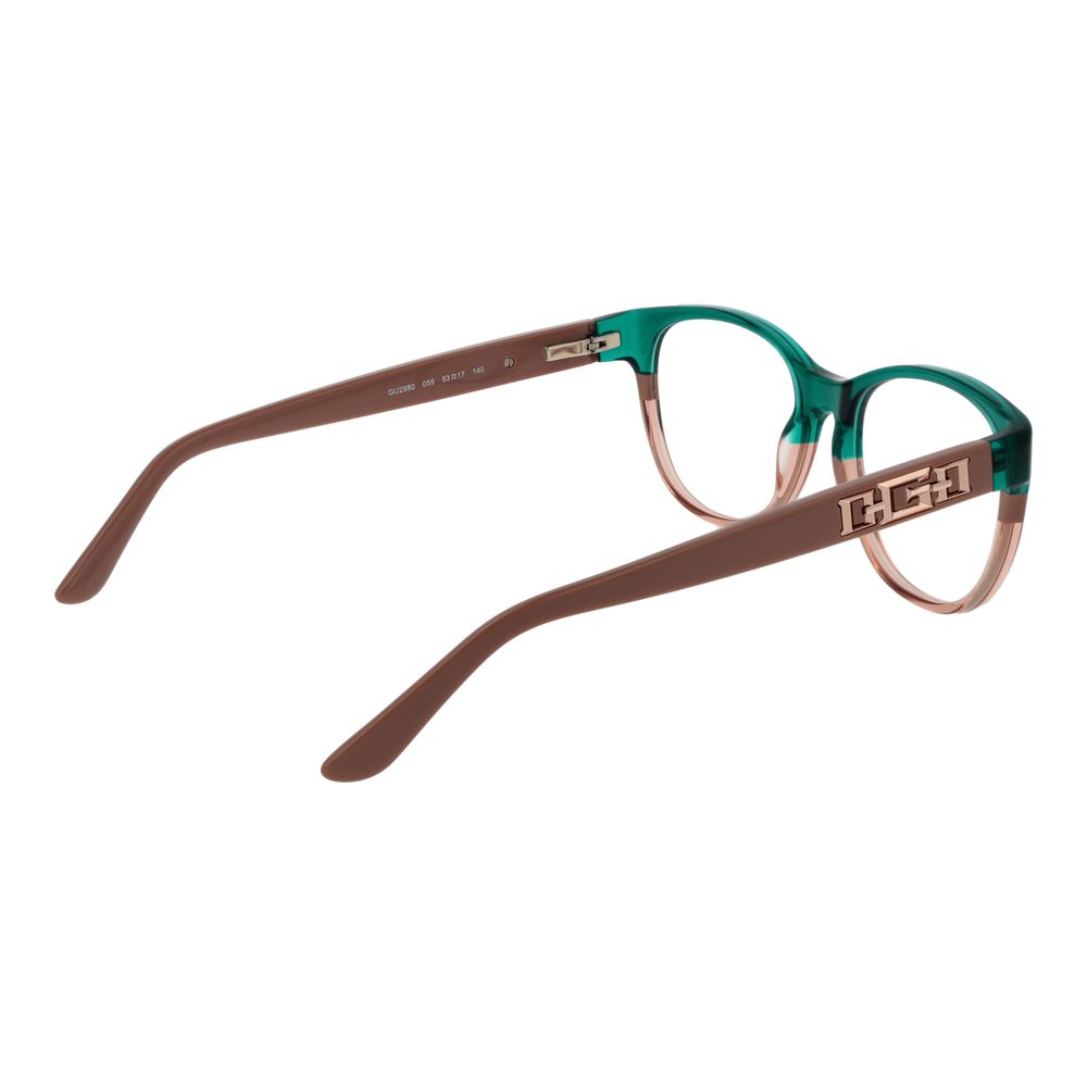 Guess Women’s Optical Frames – Green Round Full-Rim, 53mm