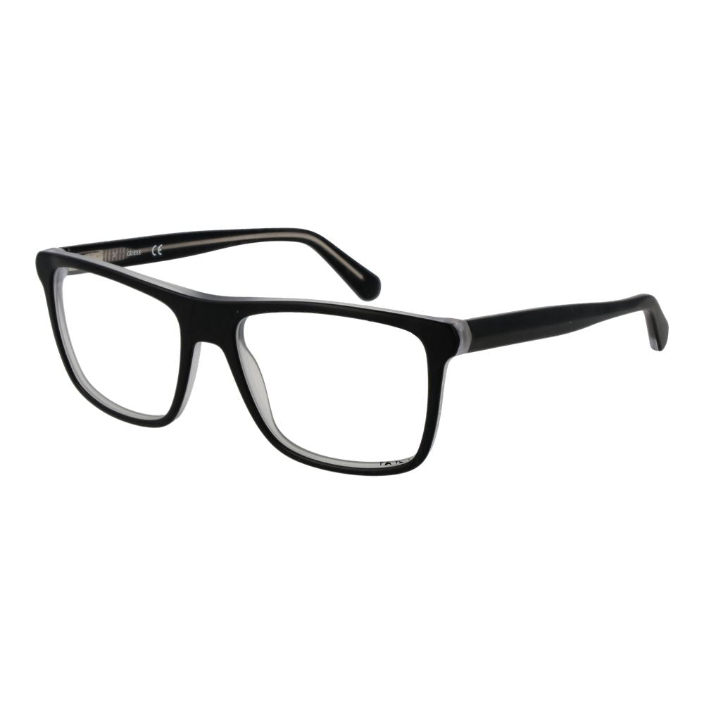Guess Black Men’s Optical Frames – Rectangle Full-Rim, 54mm