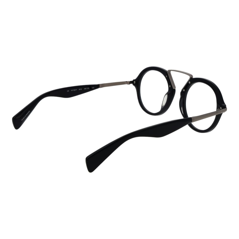 Yohji Yamamoto Men’s Optical Frames – Black Round Design, 49mm
