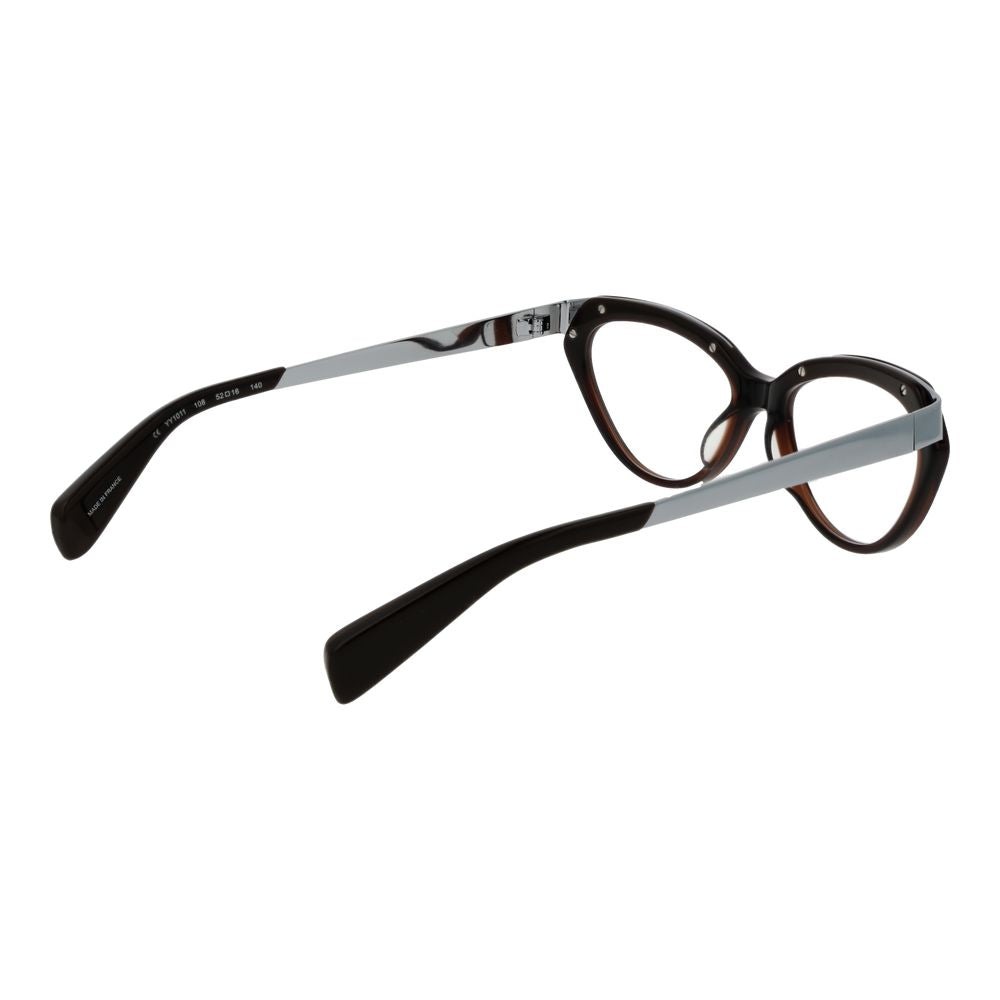 Yohji Yamamoto Unisex Optical Frames – Brown Cat Eye Style