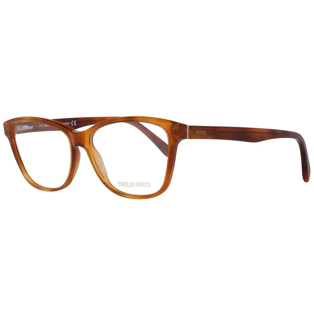 Emilio Pucci Women’s Brown Optical Frames – Stylish Full-Rim