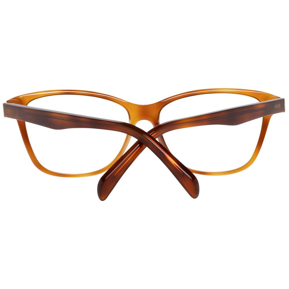 Emilio Pucci Women’s Brown Optical Frames – Stylish Full-Rim