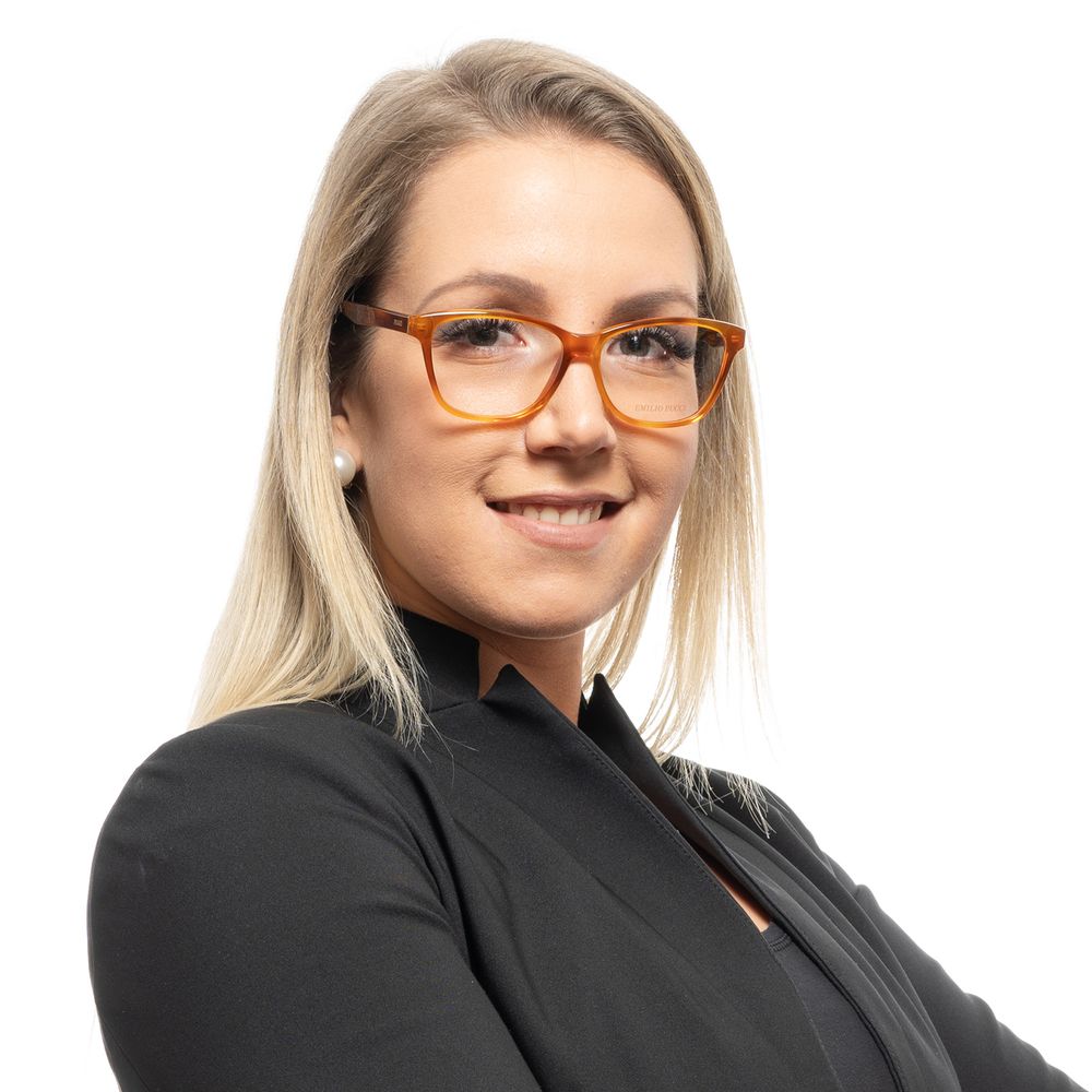 Emilio Pucci Women’s Brown Optical Frames – Stylish Full-Rim