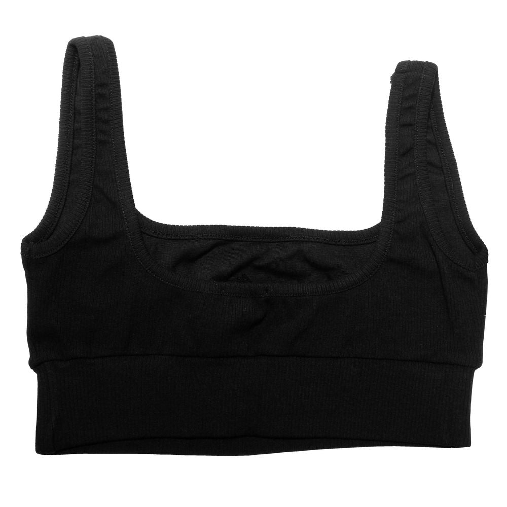 Comme Des Fuckdown Black Cotton Crop Top