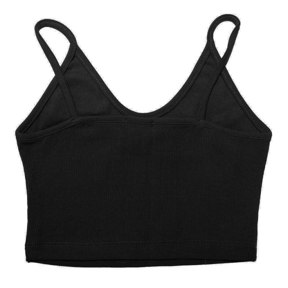 Comme Des Fuckdown Black Cotton Crop Top