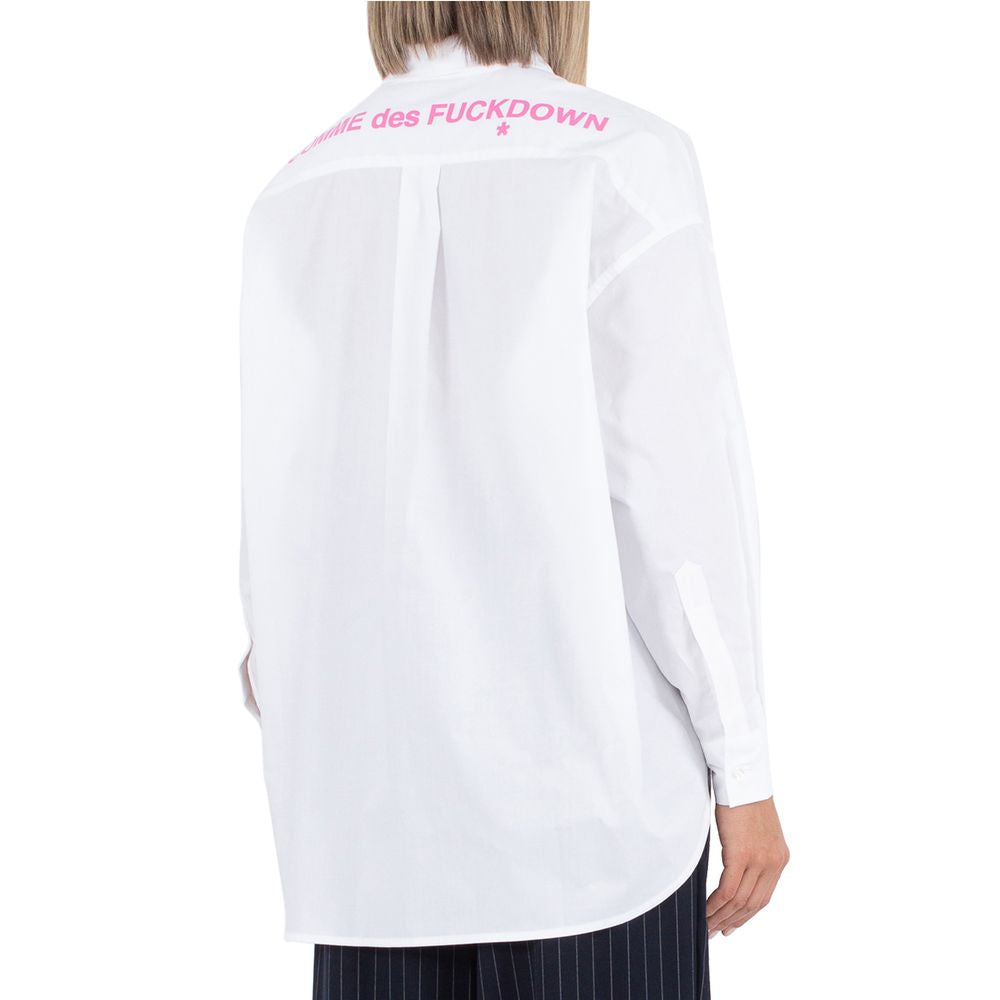 Comme Des Fuckdown White Oversized Cotton Shirt