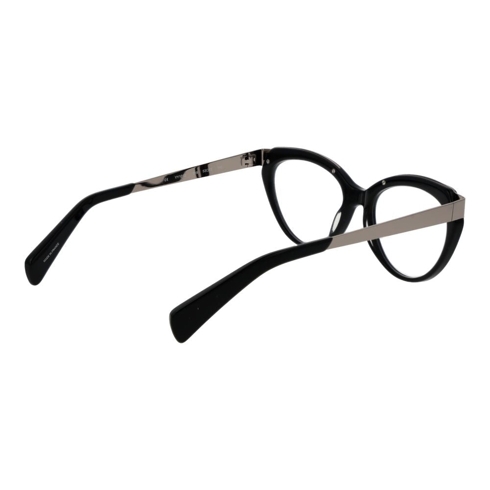 Yohji Yamamoto Black Unisex Cat Eye Optical Frames