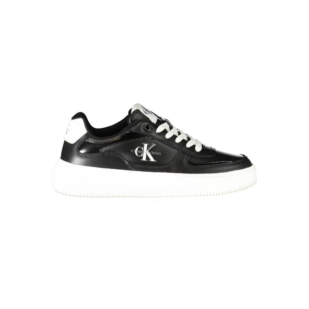 Calvin Klein Black Polyester Sneakers: Effortless Style and Comfort