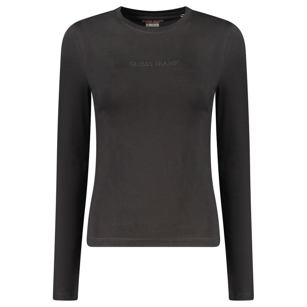 Guess Jeans Black Cotton Long Sleeve T-Shirt