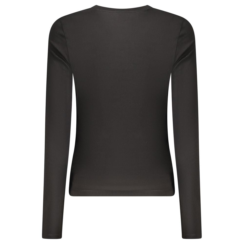 Guess Jeans Black Cotton Long Sleeve T-Shirt