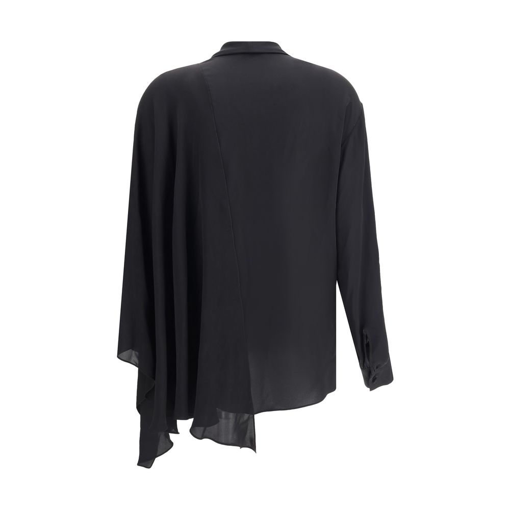Balenciaga Asymmetrical Silk Blouse