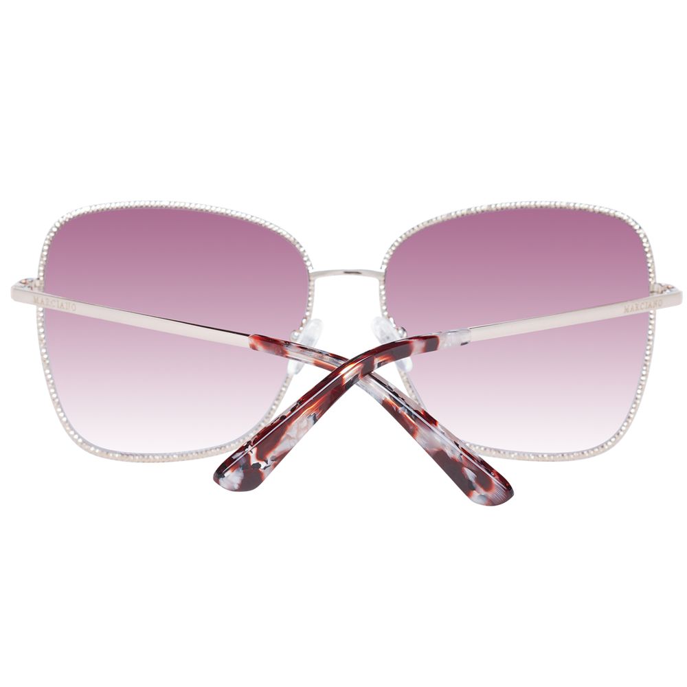 Marciano by Guess Women’s Sunglasses – Rose Gold Square Frame with Purple Gradient Lenses, 60mm