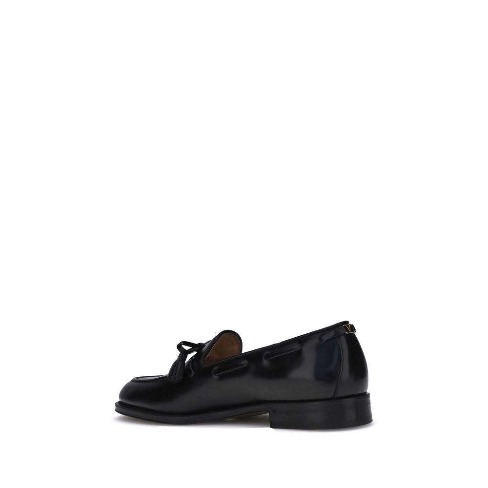 Valentino Garavani Bowshire Loafers - Timeless Elegance in Polished Calfskin