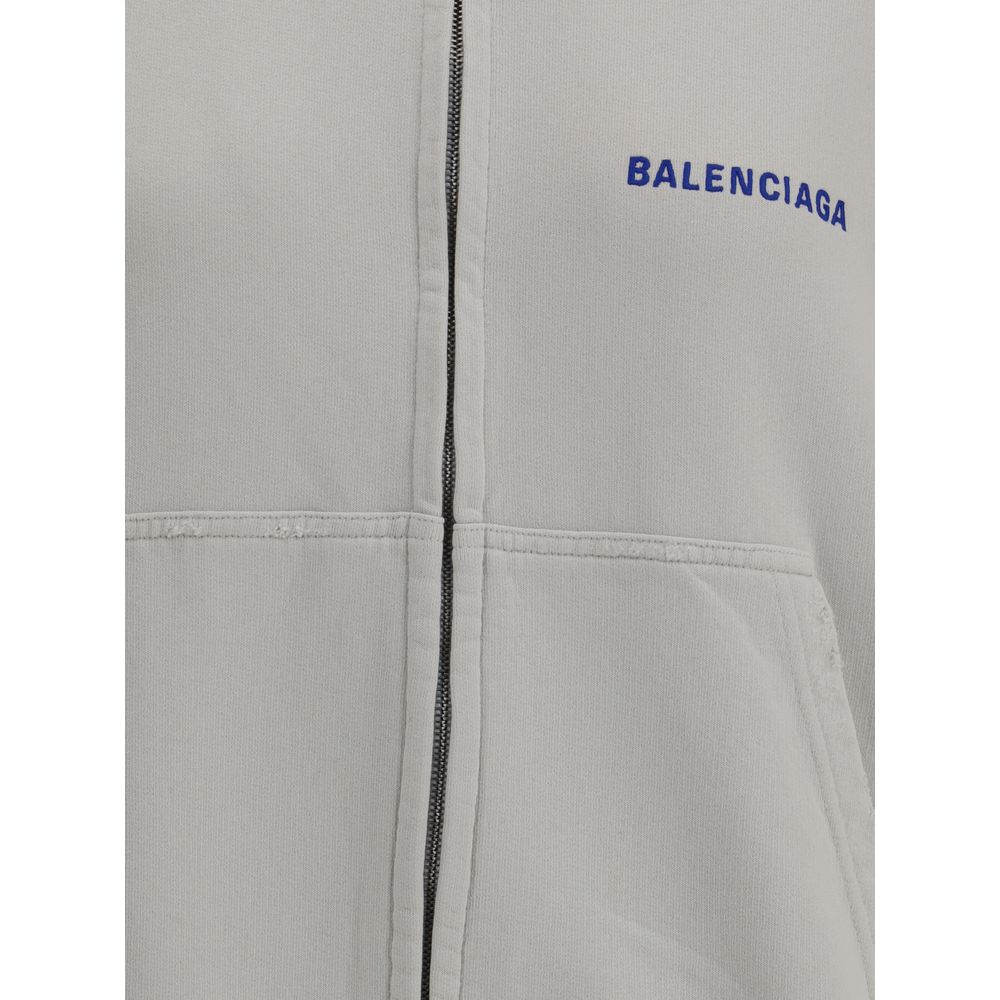 Balenciaga Logo Zip-Up Hoodie for Women
