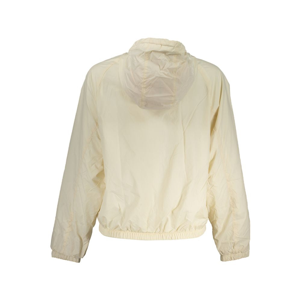 Napapijri Beige Waterproof Sports Jacket with Hoodie
