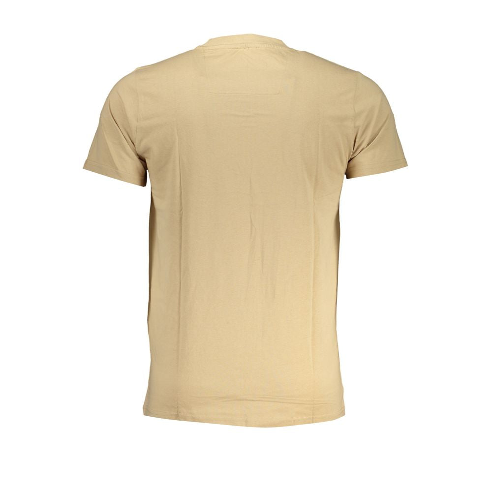 Cavalli Class Beige Statement Cotton T-Shirt