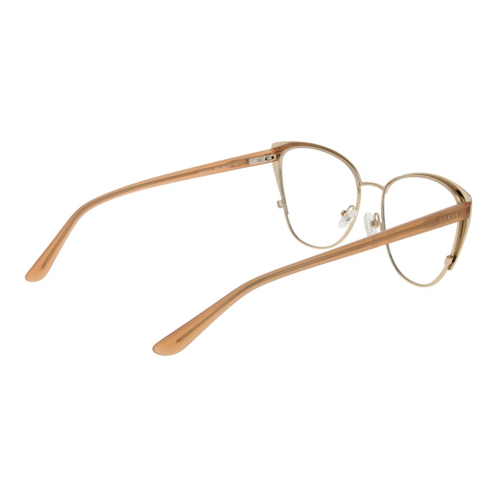 Guess Women's Optical Glasses – Beige Cat Eye Frame, 55mm