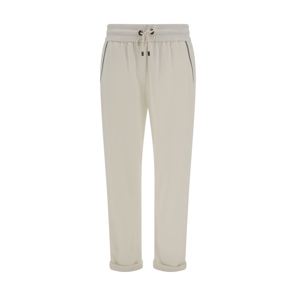 Brunello Cucinelli Embellished Cotton Pants