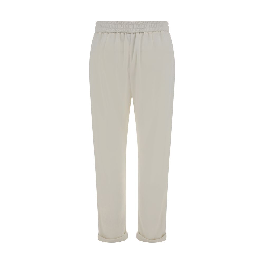 Brunello Cucinelli Embellished Cotton Pants