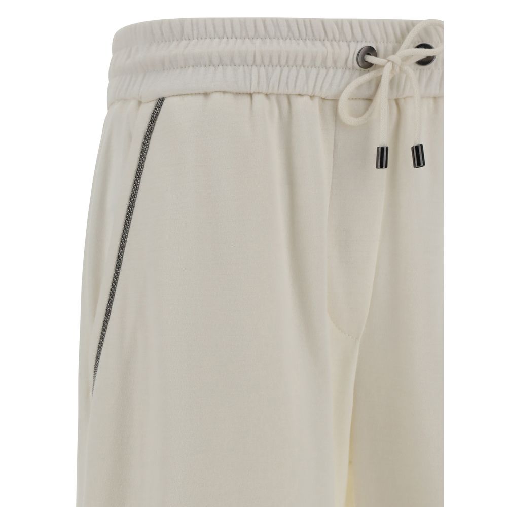 Brunello Cucinelli Embellished Cotton Pants