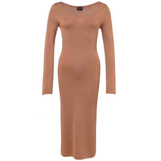 Tom Ford Orange Viscose Long Dress: A Statement of Modern Glamour