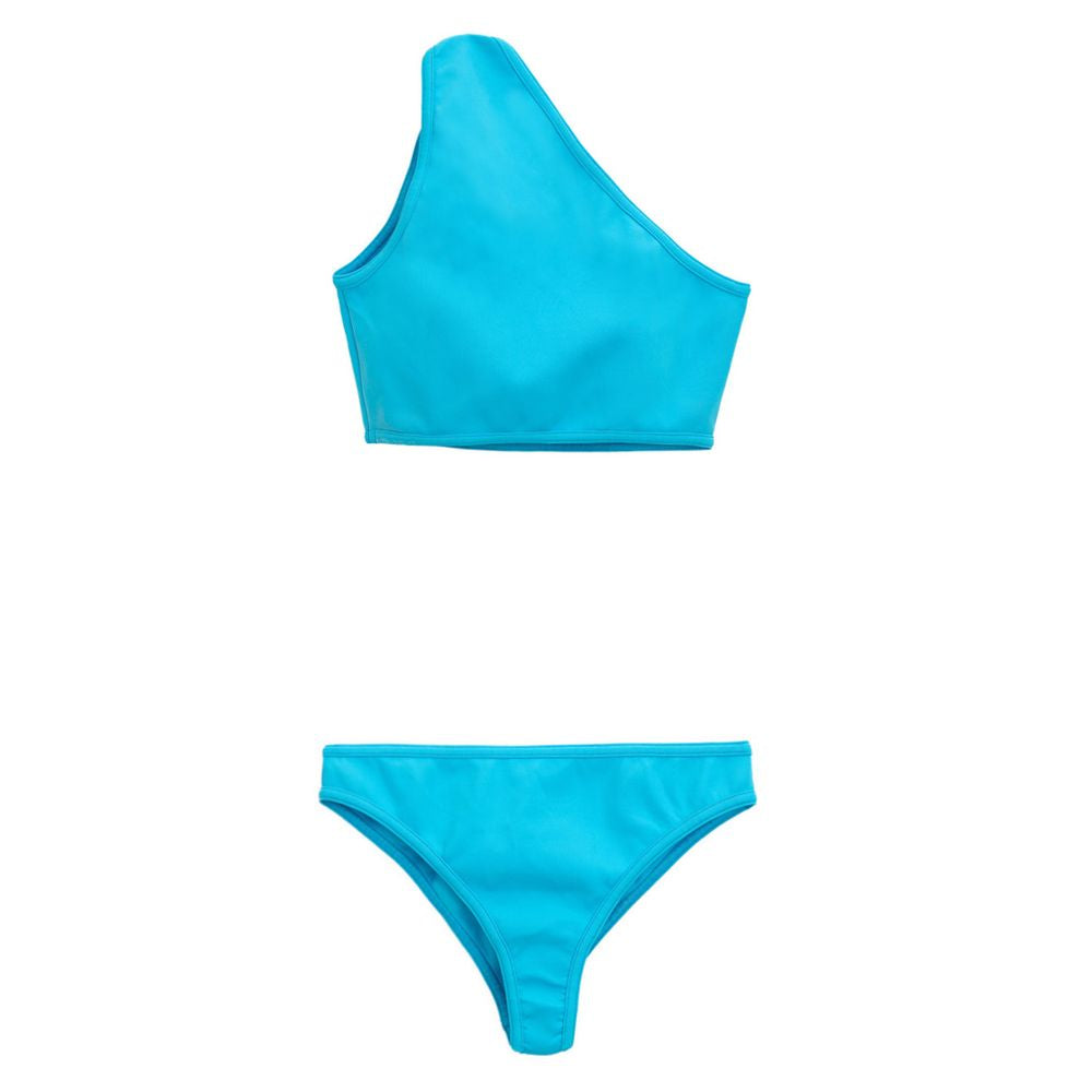 Bottega Veneta Turquoise One Shoulder Bikini