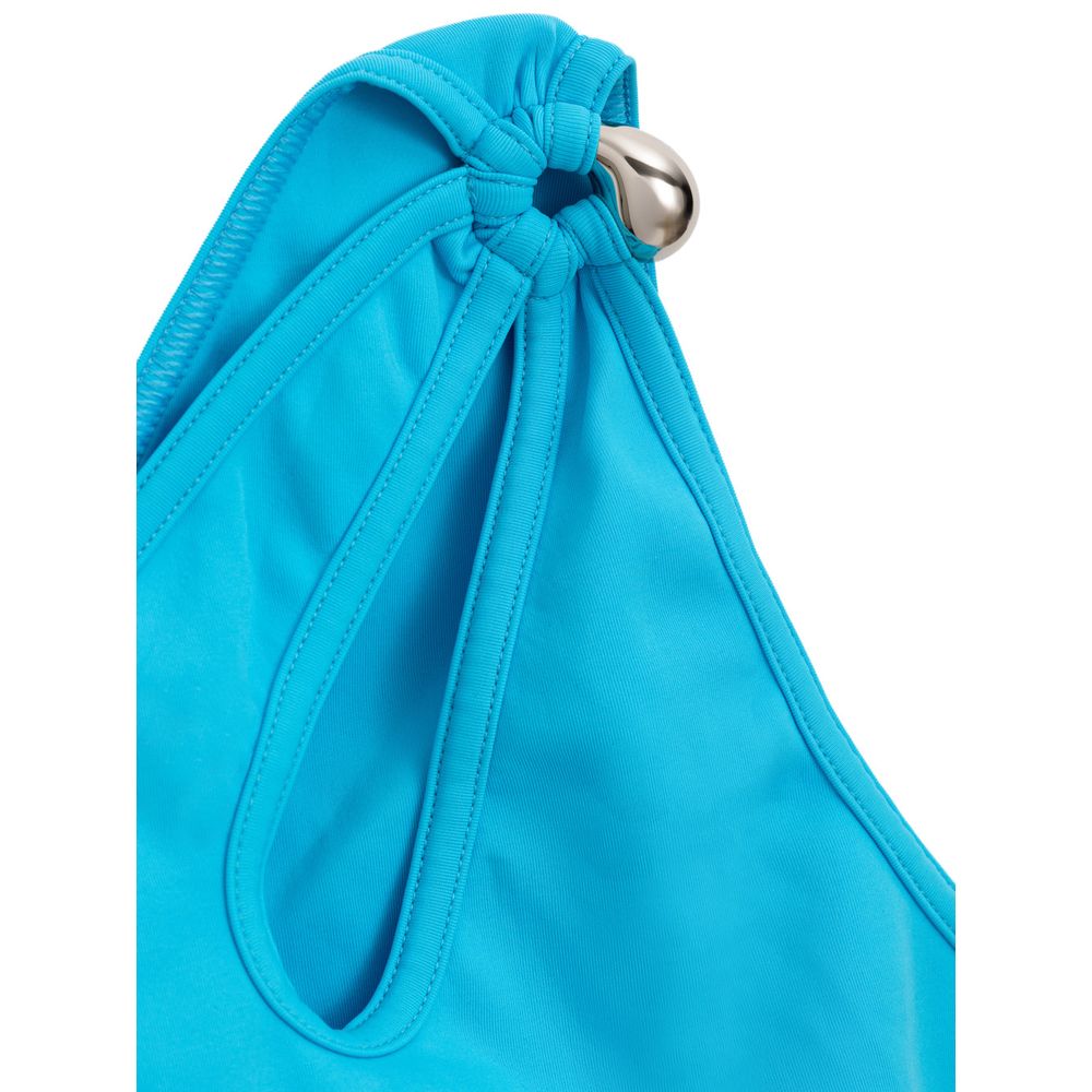 Bottega Veneta Turquoise One Shoulder Bikini