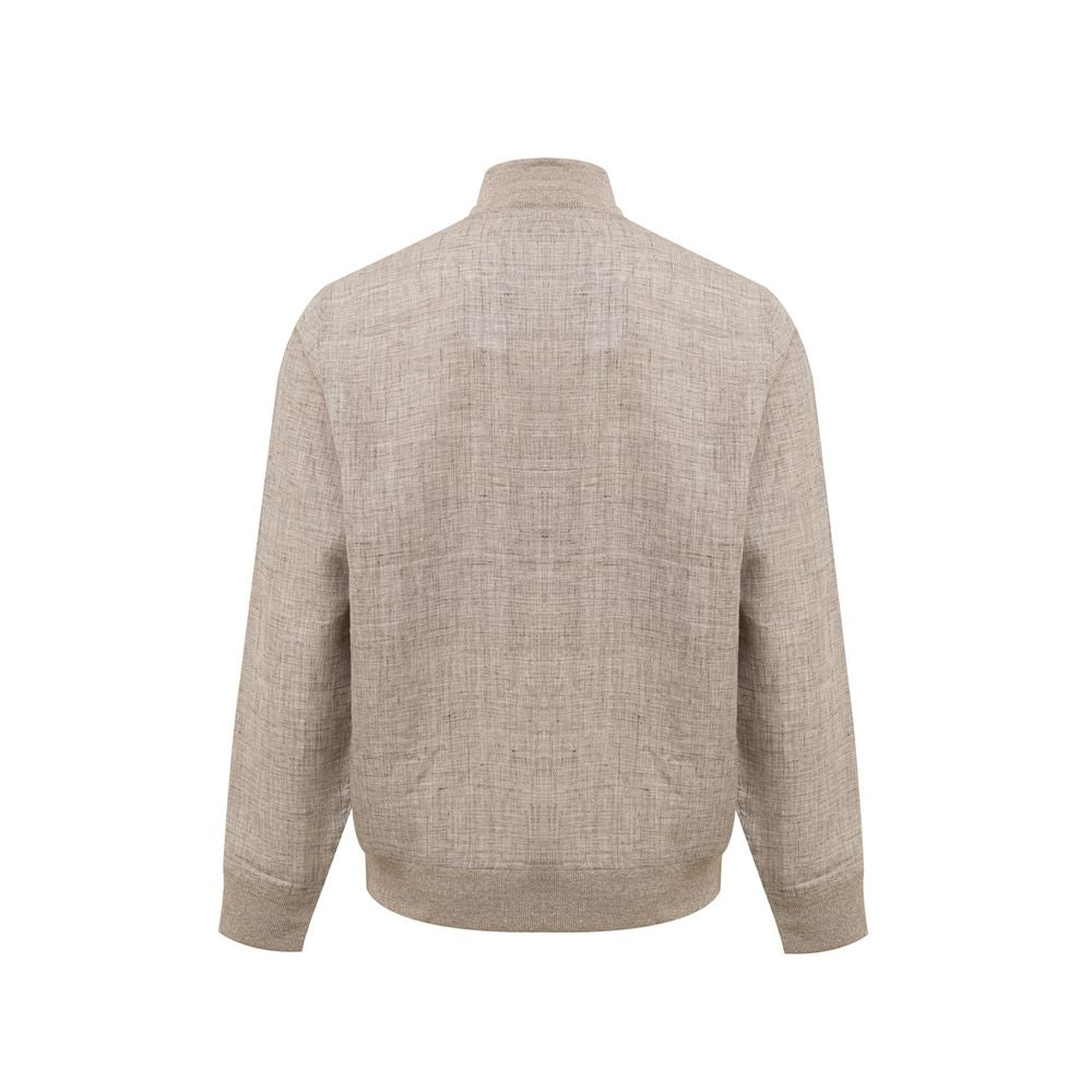 Gran Sasso Beige Linen Lightweight Jacket