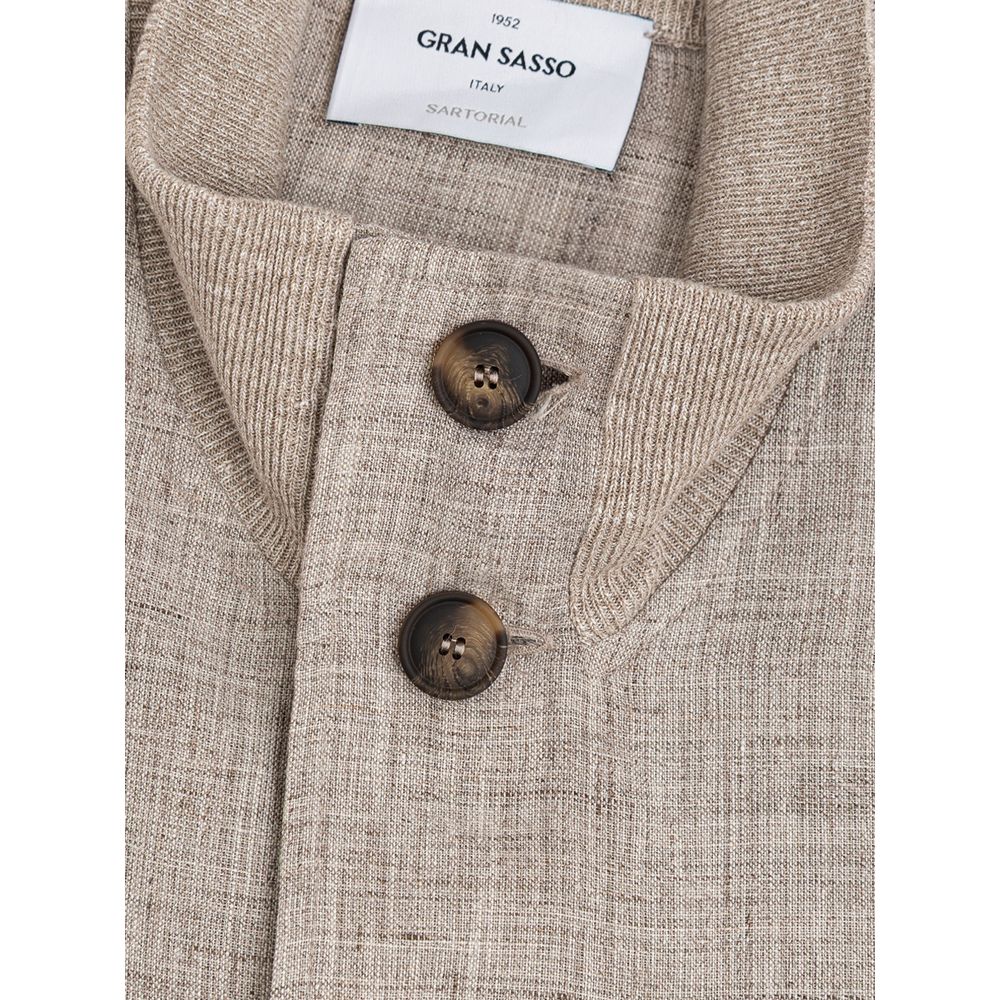 Gran Sasso Beige Linen Lightweight Jacket