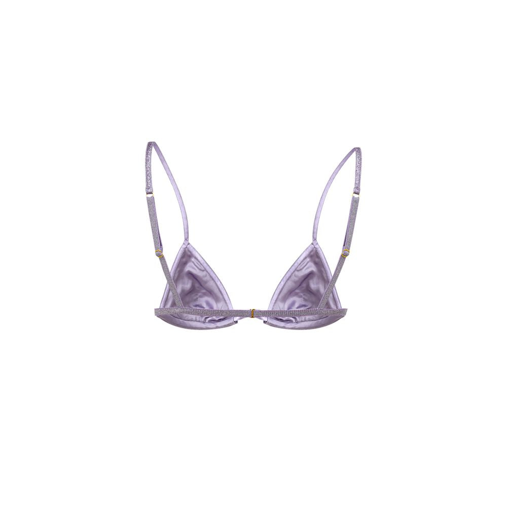 Tom Ford Purple Eco-Leather Lurex Bra