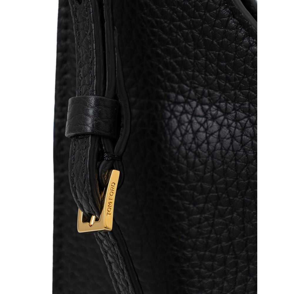 Tom Ford Black Leather Mini Crossbody Shoulder Bag