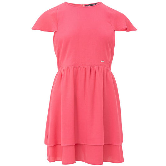 Armani Exchange Fuchsia Viscose Short Dress