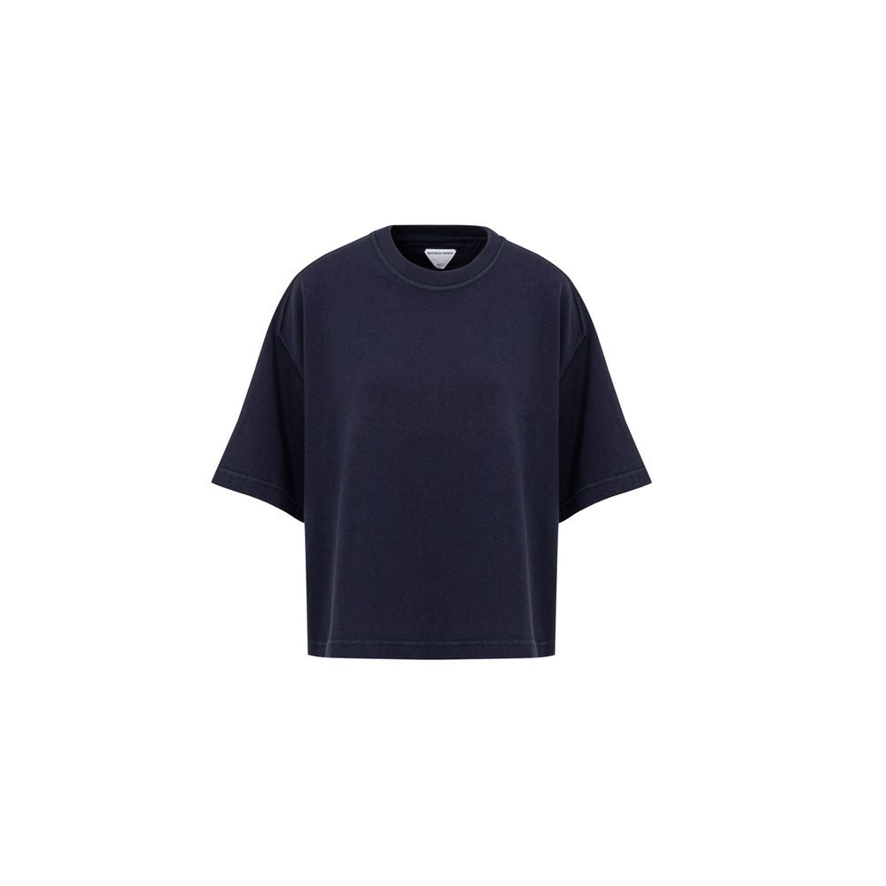 Bottega Veneta Blue Square Neck Cropped T-Shirt