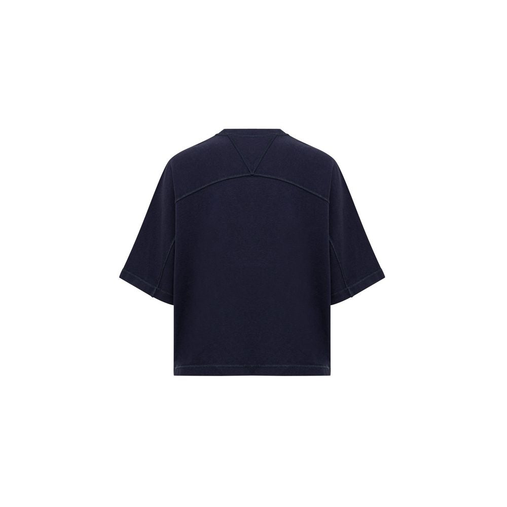 Bottega Veneta Blue Square Neck Cropped T-Shirt