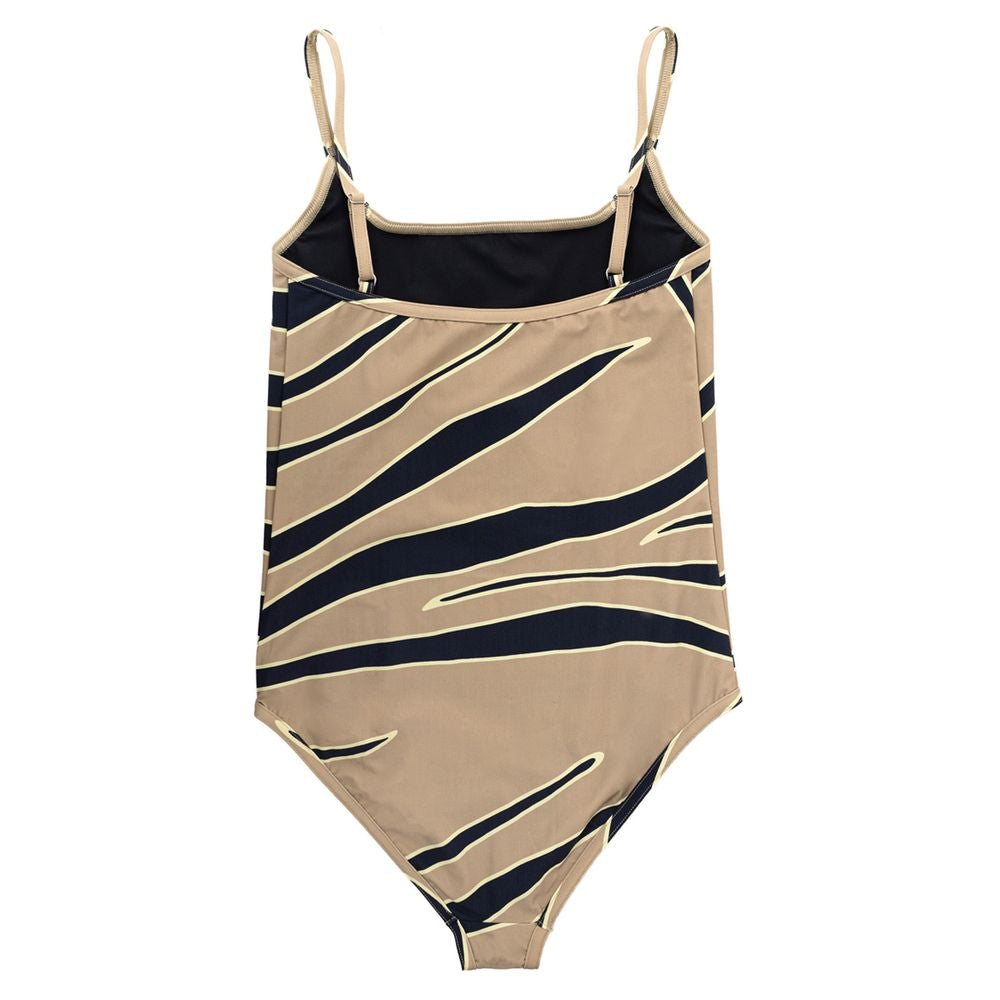 Bottega Veneta Beige Animal Print One Piece Swimsuit