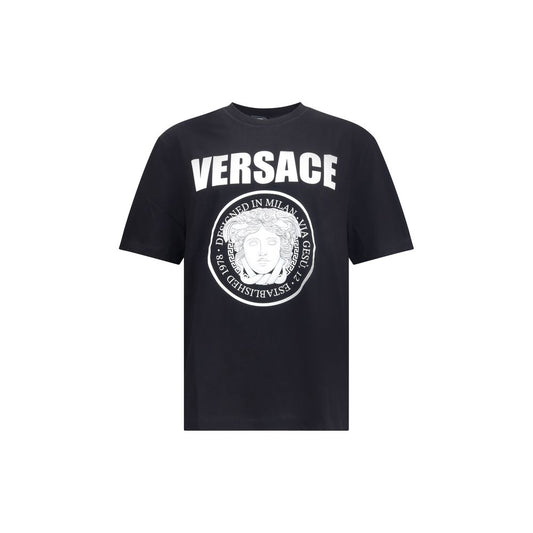 Versace Cotton T-Shirt with Iconic Medusa Head