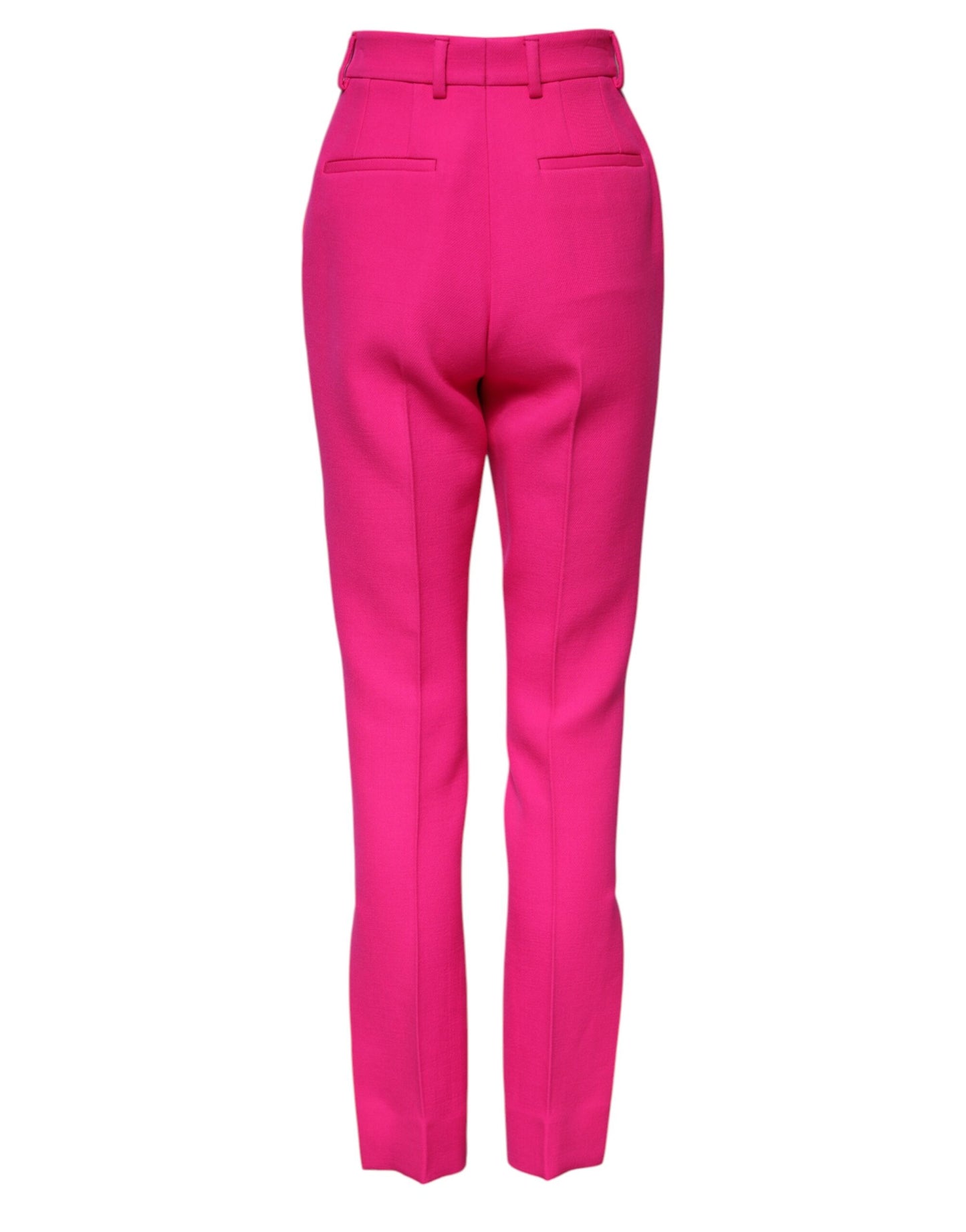 Dolce & Gabbana Fuchsia Pink High-Waist Tapered Trouser Pants