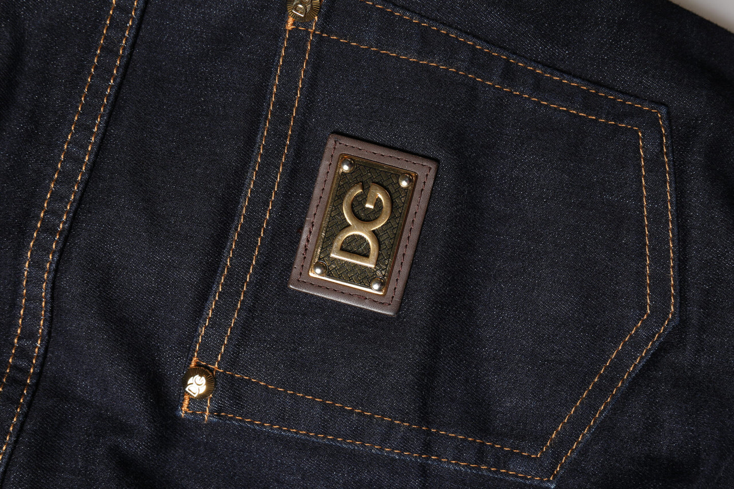 Dolce & Gabbana Blue Cotton PRETTY Low Waist Skinny Denim Jeans