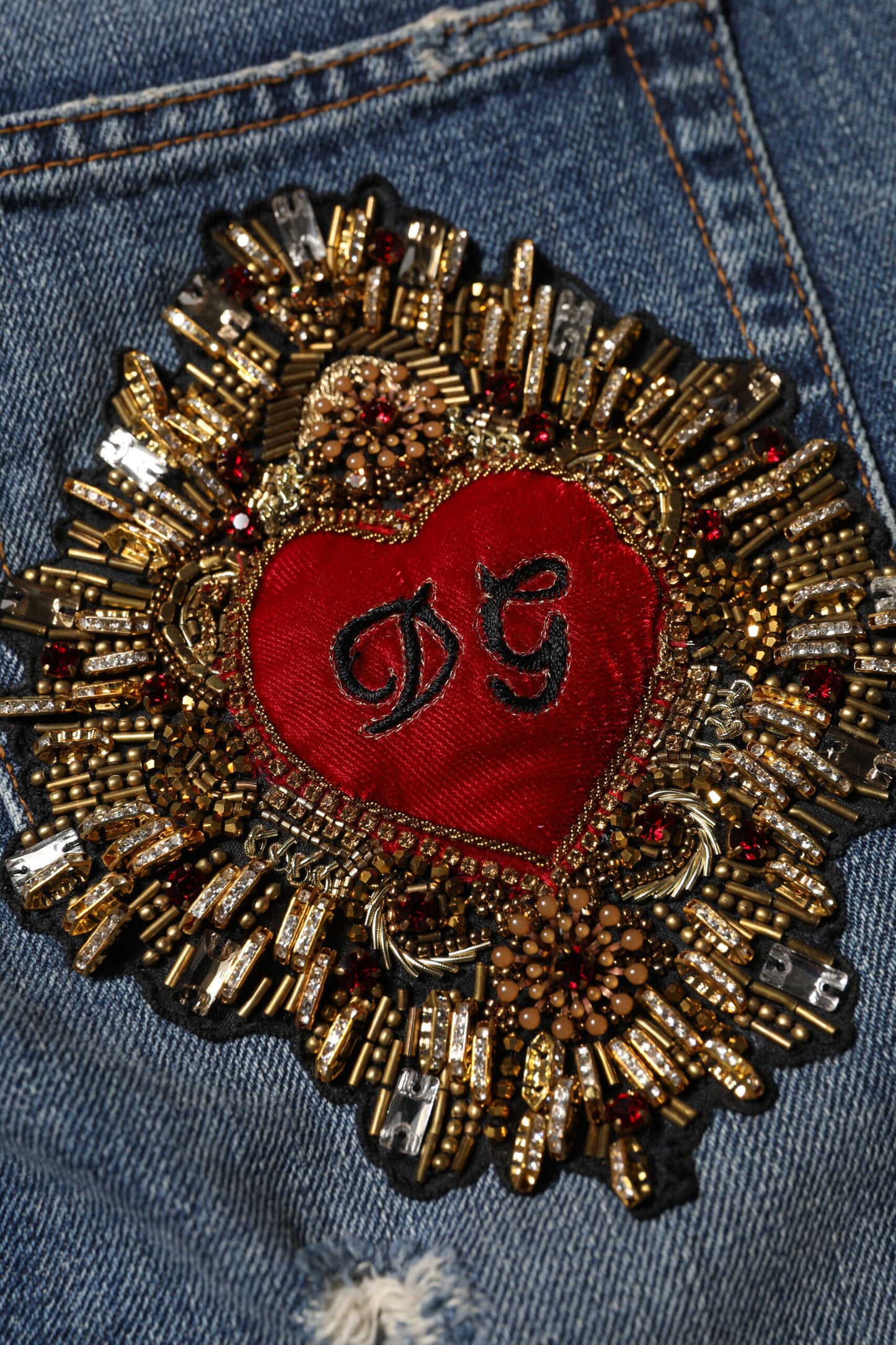 Dolce & Gabbana Boyfriend Tattered Denim Jeans in Blue